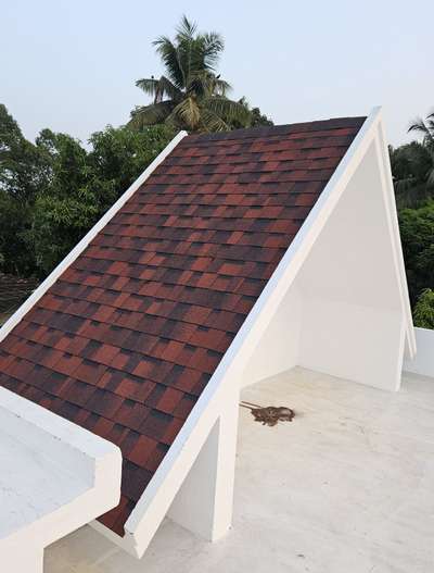 Roofing Shingles work finished @ Pathirapalli Alappuzha Brand:NJ Premium Color:Cherry red..