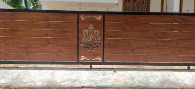 gate with HPL sheet and CNC cutting design