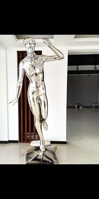 I need a Stainless Steel Sculpture Designer to design an 8' tall Stainless steel sculpture for a Cafe in Delhi.\ Steel Quantity around 1000 Kg\ Height of statue: 8'\budget 1.5 Lakh\ Only Vendors or artisans can contact me directly  who can fulfill this requirement