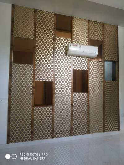 mirror wall design  #glassdecors