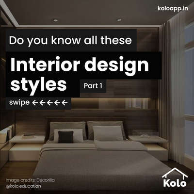 Interior design is a very important step. Some people like minimal styles while others like functional modern themes.

Look at part 1 of our post to see multiple styles you can choose from for your dream home.

We’ve included a variety of options for you.

Which one would work out for you best?

Hit save on our posts to refer to later.

Learn tips, tricks and details on Home construction with Kolo Education🙂

If our content has helped you, do tell us how in the comments ⤵️

Follow us on @koloeducation to learn more!!!

#koloeducation #education #construction #setback  #interiors #interiordesign #home #building #area #design #learning #spaces #expert #categoryop #style #interiorstyle