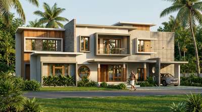 #KeralaStyleHouse #ai #modernhome #keralastyle #exterior_Work #ContemporaryHouse #modernminimalism #FlatRoofHouse #TraditionalHouse #trussdesign