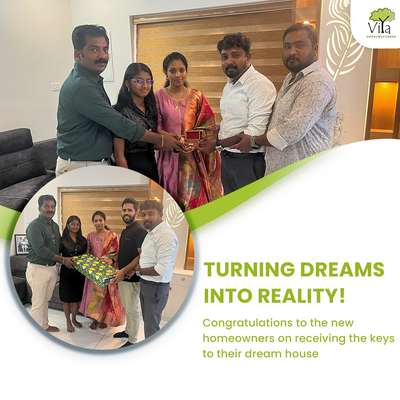 Celebrating the joy of handing over a dream home to its proud owners! With every project, we are committed to turning visions into reality. Here's to a new chapter filled with comfort, warmth, and happiness. Thank you for trusting us with your dream. 

 #KeyHandover #DreamHomeDelivered #HomeConstruction #TurnkeyConstruction #QualityHomes #HomeJourney #KeralaHomes #HomeBuilders #ModernHomes #CraftedWithCare #HomeSweetHome #ProjectCompletion #BuildingDreams #HappyHomeowners #HomeDesign #BuildersOfKerala #ClientSatisfaction #YourDreamOurPassion #KeralaArchitecture #HomeHandedOver
#viya #viyaconstructions  #viyabuilders  #kochi #kottayam #Thrissur