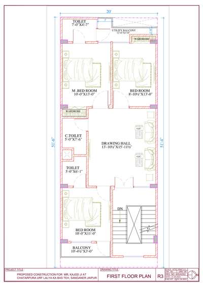 #Call Now .9649489706👇👇
 #20x56.5 Feet Plot First Floor Plan By Vastu.
East Facing plan .
