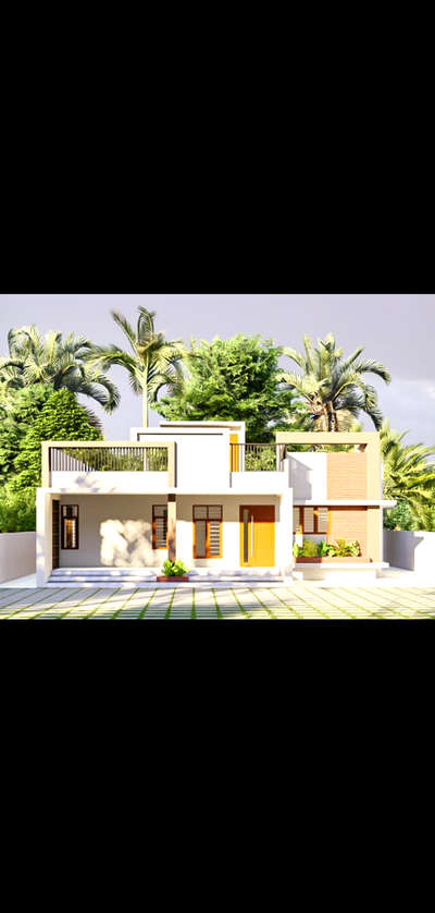 3bhk #render3d3d #3D_ELEVATION #3BHK #KeralaStyleHouse #modernminimalism