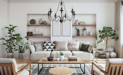 Throwing a mixture of neutrals throughout your home can give your humble abode a very calm and earthy vibe. Try combining wooden framed sofa with a simple coffee table and cushions in earthy shades. Add a beautiful chandelier as a main attraction to your room.
#interior #decor #ideas #home #interiordesign #indian #colourful #decorshopping