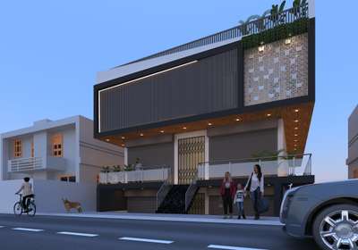 Shop with Pg 
FRONT ELEVATION (3D DESIGN)
Construction area ( 43'*70')
location:- Jagatpura Jaipur
 #architecturedesigns #frontelevationdesign #mordernelevation