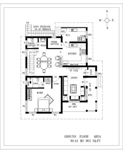 Ground floor-962sq. ft