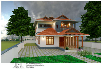 വീട്,  kerala traditional& modern home exterior