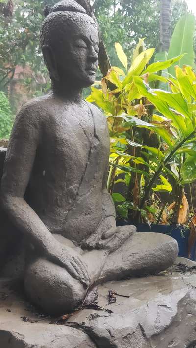 Rustic 3 feet Buddha on the rocks. #buddha  #buddhastatue #buddhalove #gardenstone  #HomeDecor  #decor