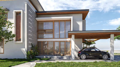 #KeralaStyleHouse #ai #modernhome #keralastyle #exterior_Work #ContemporaryHouse #modernminimalism #FlatRoofHouse #TraditionalHouse #trussdesign