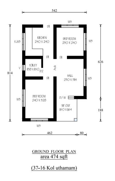 below 500 sqft plan