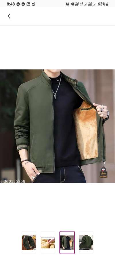 MEN'S JACKET . 
Name: MEN'S JACKET . 
Fabric: Nylon
Sleeve Length: Long Sleeves
Pattern: Solid
Net Quantity (N): 1
Sizes:
M (Length Size: 26 in) 
L (Length Size: 27 in) 
XL (Length Size: 28 in) 

ITS WINTER JACKET , INSIDE IS FUR . THIS IS VERY COMFORTABLE JACKET AND VERY WARM . ITS FULLY AIR PROF JACKET , TRY THIS SOMETHING NEW SPECIAL.
Country of Origin: India #NEW_PATTERN