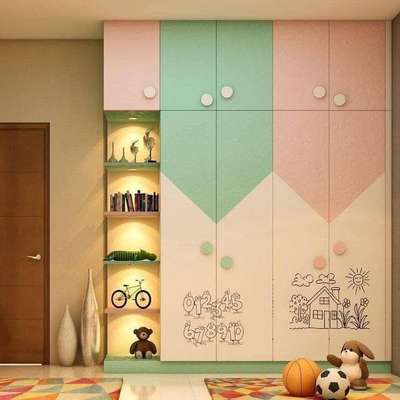 beautiful design almirah with showcase open self with light  action tesa HDHMR board with marino leminete 1mm