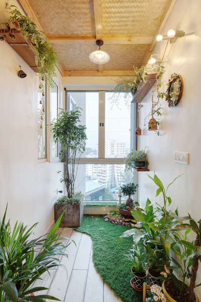 "A quiet corner of nature ,right inside your flat"  #courtyards #homedecors #interiorideas