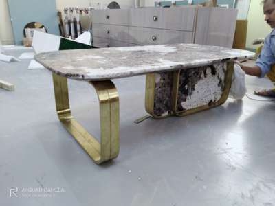Center Table Top Stone SS Pvd