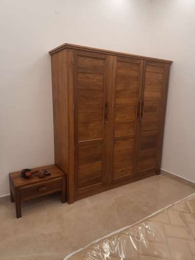 teak wardrobe with wooden handle