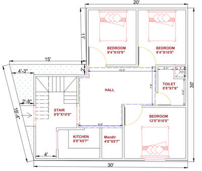 3bhk Floor Plan only in 829 sq.ft. 
 #floorplan  #InteriorDesigner  #WardrobeIdeas  #KitchenIdeas  #FloorPlans