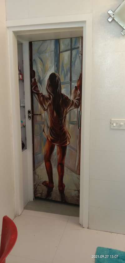 बाथरूम के दरवाजे के लिए कैनवास पर एक्रिलिक पेंटिंग। 

 #artwork  #artist  #AcrylicPainting