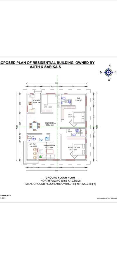 *2D PLAN*
PLANS BASED ON VASTHU