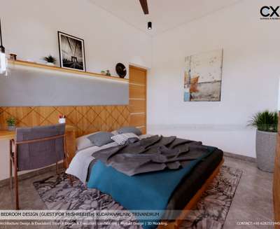 Bedroom 
Interior at kudapanakunn, Trivandrum.