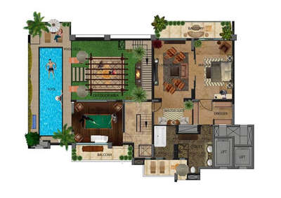 penthouse furniture layout plan..
gurgaon site