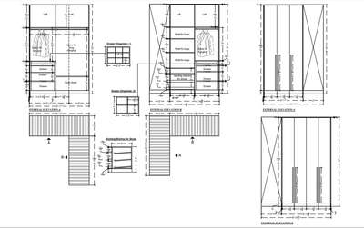 Wardrobe detail drawings.... #interior #furniturework #furnituredesigns #WardrobeDesigns #woodeninterior