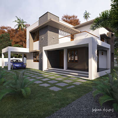 exterior 3d view...   
#ElevationHome  #homeelevation #ContemporaryHouse #3D_ELEVATION #3Dexterior #High_quality_Elevation #highquality3d #architecturede#archi#newelevations