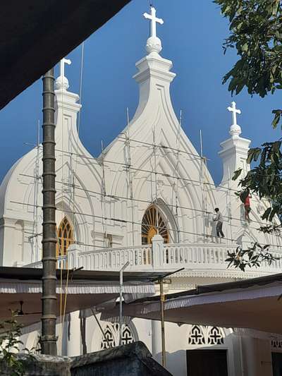 Our painting work at St. Mary's Metropolitan Church, Changanachery, Kerala