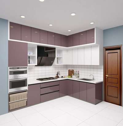 Some trending kitchen colour combinations that you will definitely like to use  #LargeKitchen  #lshapedkitchen  #ModularKitchen  #kitchencolours