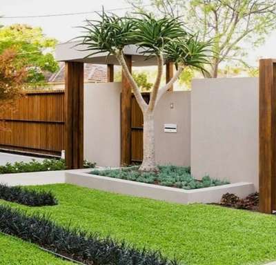 minimalist garden landscape.  #GardeningIdeas  #PearlGrass #LandscapeGarden  #Landscape  #landscapearchitecture  #Landscapingtrivandrum