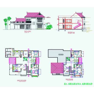 Ongoing work@Kakkanad, 4 bhk #HouseDesigns #4BHKPlans #SlopingRoofHouse #koloaap