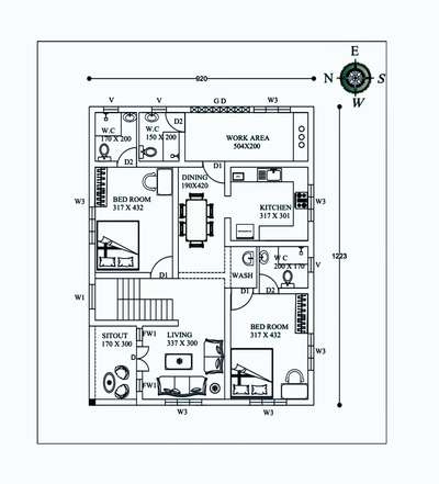 Residential plan# Furniture plan##
#HouseDesigns #architecture_plans #FloorPlans