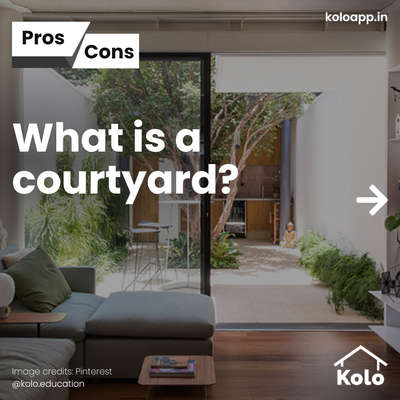 Who doesn’t love the idea of a beautiful courtyard at home?! 

Tap ➡️ to view both pros and cons about courtyards before going for one. 

Learn about both sides of a building element with our new series. Learn tips, tricks and details on Home construction with Kolo Education 🙂 

If our content has helped you, do tell us how in the comments ⤵️

 Follow us on @koloeducation to learn more!!! 

#education #architecture #construction  #building #interiors #design #home #interior #expert #courtyard  #koloeducation #proscons