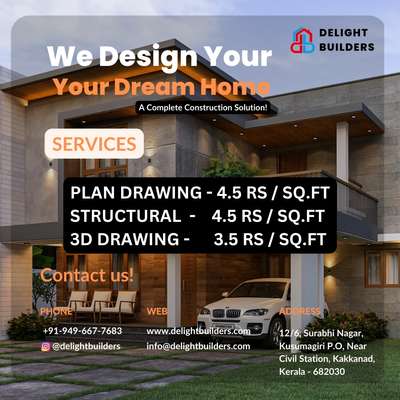 #plandesignHouse_Plan #Structural_Drawing #3D_ELEVATION #HouseDesigns #turnkeyhouse #turnkeycontractor #turnkeyProjects #dreamhouse #dream_interiors #delightbuilders
