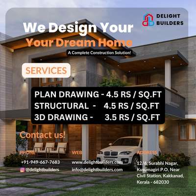 #plandesignHouse_Plan #Structural_Drawing #3D_ELEVATION #HouseDesigns #turnkeyhouse #turnkeycontractor #turnkeyProjects #dreamhouse #dream_interiors #delightbuilders