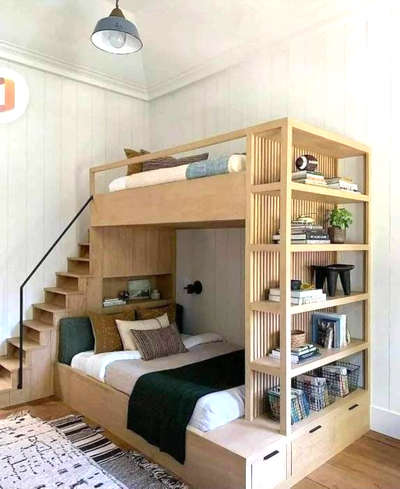 Bed with study table