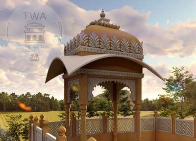 Rajasthani Heritage Chhatri Design 5×5.5 feet
 #heritagearchitecture  #heritagerenovation  #HomeDecor