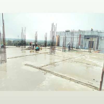 Slabs 

The Curing is very much necessary as the concrete attains its 58% strength in 7 days and 98% in 28 days. So water should be slugged at least for 7 days over the slabs and should be watched that it is not dried at any point of time, because it weakens the strength.