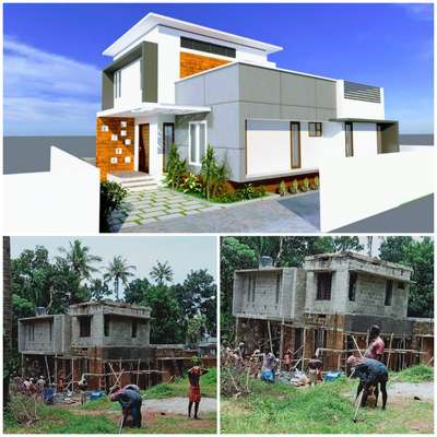 Work in progress ( residential building at kollam keralapuram)