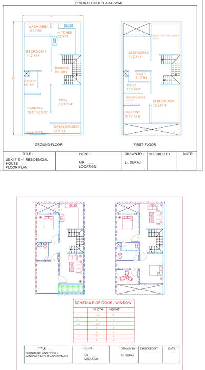 #residential floor plan 25'x47'

for your dream residential or commercial building plan DM me .