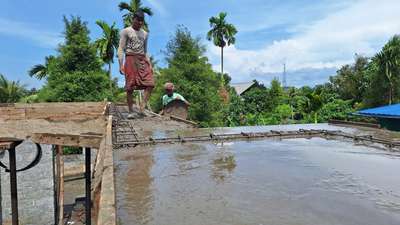 ongoing site concrete at Aluva