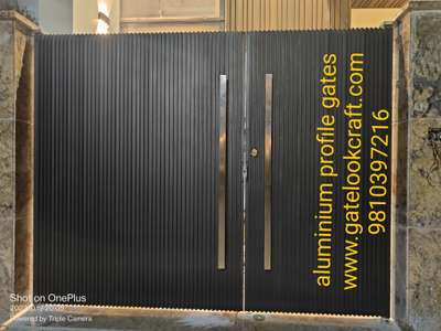 Aluminium profile gates by Hibza sterling interiors pvt ltd manufacture in #Delhi #gurgaon #faridabad #ghaziabad #sonipat #bhadurgadh #gatelookcraft #gates #aluminiumprofilegates #profilegates #designergates #fancygates