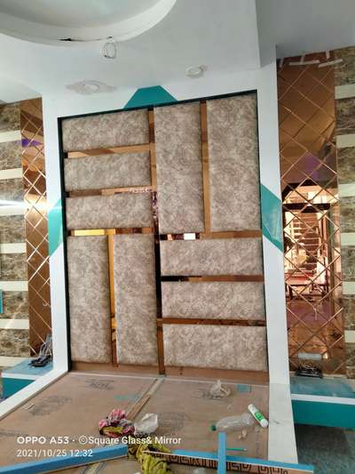 copper mirror fancy bed
 #glasswork 
 #Glassinterior