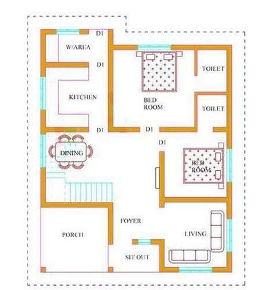 2bhk single floor home