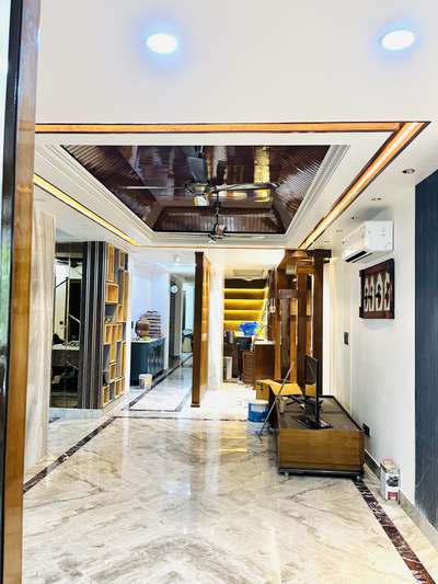 Living/ wooden/ pop/ false ceiling