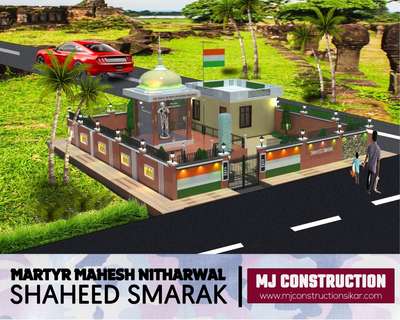 Martyr Mahesh Nitharwal Shaheed Smark at Shrimadhopur Sikar 
Designed by: MJ Construction
Construction Mode : Supervision
Design Engineer Manish, Tanuj 
Design Rate Rs. 20 per Sq. Feet.

 #3d #Designs #smallplots #sikar  #Jhunjhunu