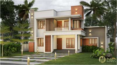 contemporary Home design. #3drendering #vray #keralahomes