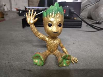 3D model  of groot by 3D printing 
 #3DPainting  #HomeDecor #gift