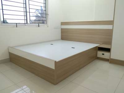 Storage cot for flat : Plywood Laminated 
Completed Project @ Velangan Hills Thrissur : Flat No. 3K Natura Souparnika Apts
.
.
 #cot #storagecot  #BedroomDecor #HomeDecor